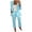 #0354-Light Blue, variant on Two Piece Suits for Women Satin Blazer and Elastic Waist Pants sets urban minimalist style smooth fabric comfortable tailored-fit suit sets Gift