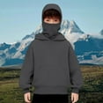 thumbnail image 2 of Coerni Boys Hoodie Pullover Hooded Sweatshirt Solid Color Running Tops Teen Loose Causal Outerwear Balaclava Warm Fashion Sweatshirt, 2 of 8
