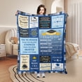 thumbnail image 2 of Blue Flannel Blanket For Friendship Graduation Gift With Heartfelt Wishes Soft Warm Comfortable Fleece Blanket Suitable For Sofa Bed Travel Camping Shipped From The USA, 2 of 9