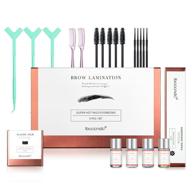 Kit permanente de cejas Irfora Kit de estiramiento de cejas Juego de laminación de cejas con cepillos de pestañas Peines Película de plástico Kit de permanente de cejas Kit de peinado de estiramiento Irfora Kit permanente de cejas