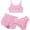 1-Pink238, variant on Toddler Girls Bikini Swimsuits with Shorts 3 Piece Sport Bathing Suit, Sizes 8-14
