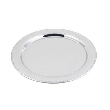 

13 in. dia. Round Tray with Bead Border