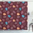 thumbnail image 1 of Pine Cone Shower Curtain, Coniferous Tree Cones Christmas Season Retro Woodland Creative, Fabric Bathroom Set with Hooks, 69W X 84L Inches Extra Long, Dried Rose Maroon Pale Orange, by Ambesonne, 1 of 3