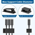 thumbnail image 2 of 150 Pieces Adhesive Cable Management Clips 2 Sizes Wire Holder Cable Organizer Multipurpose Cable Clips Cord Holder Wire Management for Car, Office and Home, Black, 2 of 7