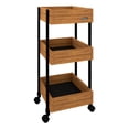 thumbnail image 4 of Carrito de SERVICIO Playcon Negro y madera naranja, 4 of 9