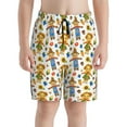 thumbnail image 2 of Cauagu Harvest Scarecrow Pattern Print Swim Trunks for Men,Youth Boys Swim Shorts Compression Liner Beach Shorts Boys' Swimming Shorts 7-20 Years Bathing Suit-Large, 2 of 7