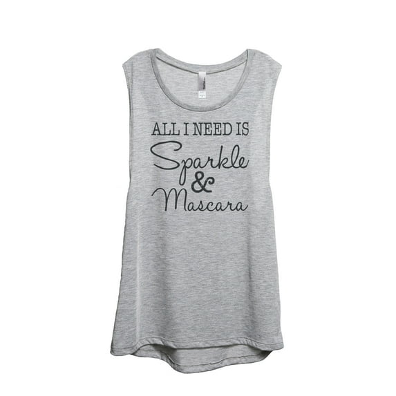 Thread Tank Designs - Sparkle And Mascara Women's Sleeveless Muscle Tank Top Tee