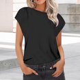 thumbnail image 4 of Umfun Tank Top for Women Solid Color Sleeveless Round-Neck Sleeveless Sling Top Black L, 4 of 5