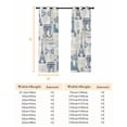 thumbnail image 6 of Eiffel Tower Blackout Curtains for Bedroom, European Architectural Retro Hand-Painted Thermal Insulated Kitchen Drapes with Grommets, Light Blocking Window Treatment, 2 Panels 52" x 96", 6 of 7