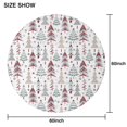 thumbnail image 6 of White Christmas Tree Pattern Round Tablecloth 60"x60",Wrinkle Wipeable Table Cloth for Kitchen Dining Room Picnic Patio Party, 6 of 6