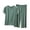 Green, variant on Bovxnpu Women's Pajamas Set Cotton Loose Floral Short Sleeve Capris Pants Pajamas Set