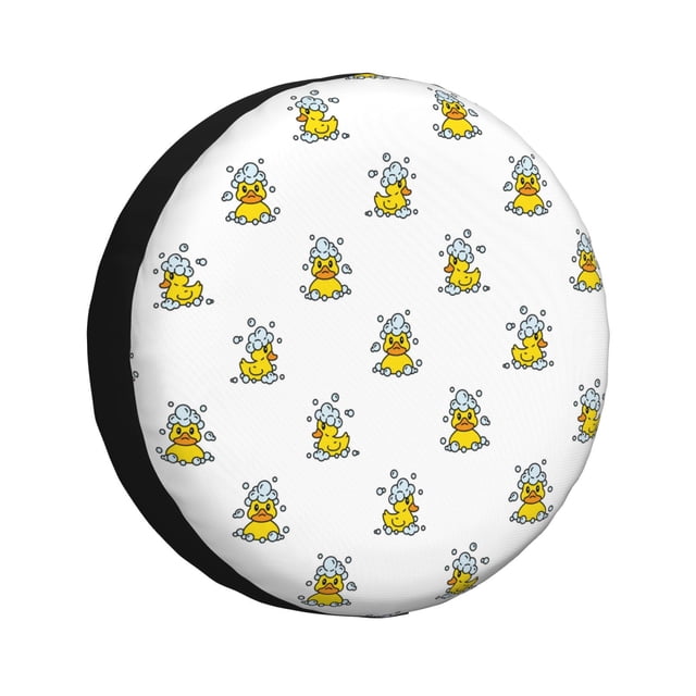 Lsque Rubber Duck Showe Pattern Tire Covers - Tough Tire Wheel Protector for Truck, SUV, Trailer, Camper, RV-14 inch