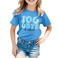 thumbnail image 4 of EHQJNJ Chandail en Molleton pour Tout-Petit Fille Mode Décontractée Imprimé Col Rond Manches Courtes T-Shirt Haut d'Été, 4 of 4