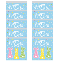 Hoppy Easter Zipper Sandwich Bag Treat Bags 7"x 6.25" Multicolor Bunny