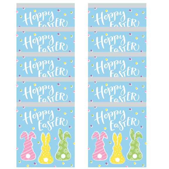 Hoppy Easter Zipper Sandwich Bag Treat Bags 7"x 6.25" Multicolor Bunny