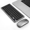 thumbnail image 2 of Teclado inalámbrico con ratón, teclado de modo triple, teclado de modo dual para ordenador portátil, ordenador de escritorio, tableta, teléfono móvil para múltiples dispositivos, 2 of 2