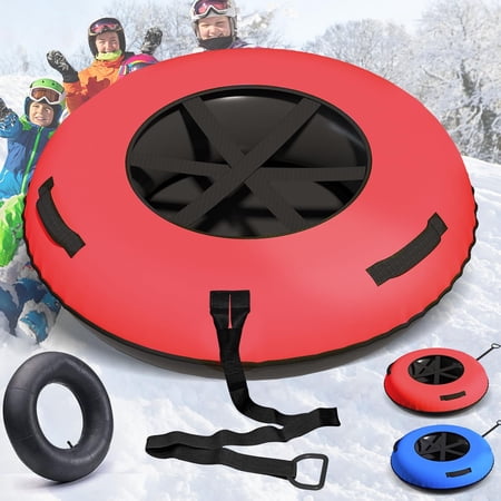 44/47 Inch River Tube withPremium Canvas Cover Towable Snow Tube for Winter Sports Blue/Red$$Sport & Recreation Other