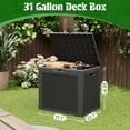 thumbnail image 2 of LHBCraft 31-Gallon Lockable Resin Deck Box, Waterproof Outdoor Storage Box for Patio Cushions & Accessories, 2 of 5