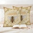 thumbnail image 3 of Outdoor Pillow Covers Pack of 2, Summer Bee White Daisy Flower Waterproof Throw Pillowcase Cushion Cases, Vintage Pastoral Floral Leaf Decorative Pillow Cover for Couch Sofa Home Bed Patio, 3 of 9
