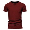 thumbnail image 5 of Vintage Summer Men's T-Shirt Streetwear 3 Buttons Open Fly Loose Clothing Print Short Sleeve T-Shirt M, 5 of 5
