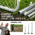 thumbnail image 4 of Fencer Wire 6 FT Black Chain Link Fence Terminal Post, Terminal Post with 2-3/8” Outside Diameter, Chain Link Fence Parts, Hardware, Accessories, Pack of 5, 4 of 9