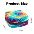 thumbnail image 2 of Tie Dye Sanitary Napkin Bag, Sanitary Napkin Purse, Pencil Pouch with Zipper, Coin Pouch Zipper, 4.7x6.6x6.6 in, Velvet, Sponge, Oxford Cloth, 2 of 6
