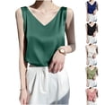 thumbnail image 6 of Turilly Womens V-Neck Satin Camisole Tops Casual Silky Sleeveless Tank for Office and Daily Wear, 6 of 6