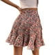 thumbnail image 2 of Qarigey deportiva de cintura alta para mujer, faldas holgadas por encima de la rodilla de poliéster para banquete de niñas, ropa, regalo de Prendas para la parte inferior del cuerpo Rojo S, 2 of 6