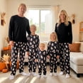 thumbnail image 2 of Nibbcoa Family Matching Halloween Pajamas Long Sleeve Tops and Ghost Print Pants, 2 of 9