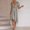 Green, variant on Fesfesfes Spring Dresses for Women Casual Short Sleeve V-Neck Solid Color Dresses Ruffle Patchwork Boho Beach Dress