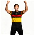 thumbnail image 2 of COSFO Football Polo Shirts for Men Germany Short Sleeve Mesh Graphic Tees Patriotic Collared Pullover Casual Relaxed Fit Tops, 2 of 6