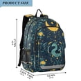 thumbnail image 2 of FORMRS School Backpack 17" Student Travel Bag with Laptop Compartment, Green Dragon Flowers, 2 of 7