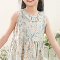 thumbnail image 6 of Ruyang Toddler Girls Hawaiian Sundress Crewneck Cute Flower Printed Jumper Skirts Summer Beach Vacation Tank Dresses, 6 of 8