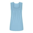thumbnail image 5 of Lindreshi Tank Tops for Women Clearance Women's Fashion Solid Color V-neck Comfortable Loose T-shirt Sleeveless Blouse Casual Tops, 5 of 5