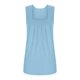 thumbnail image 5 of ICHUANYI Clearance Women's Fashion Solid Color V-neck Comfortable Loose T-shirt Sleeveless Blouse Casual Tops(Light Blue, S) ICHUANYI WER2023080803367, 5 of 5