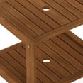 thumbnail image 3 of Tioman Hardwood Side Table with Umbrella Hole, Natural Outdoor Furniture, 3 of 4