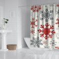 thumbnail image 2 of Red Christmas Bath Curtain,Rustic Farmhouse Holiday New Year Bathroom Curtain Suitable Bathroom Curtains for Dorm Bathroom Decor Christmas, 2 of 5