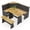 Black & Oak, variant on SupperEver Breakfast Nook Kitchen Corner Dining Table Set, Nook Table Dining Room Sets for 3-5 with Bench, Farmhouse Corner Banquette Seating, White/Nature