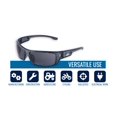 thumbnail image 3 of Bullhead Safety Dorado Gafas de seguridad con tecnología Performance Fog ANSI Z87+ Gafas protectoras con protección contra la luz UV y revestimiento antirrayas Lentes ahumadas oscuras Marco negro cris, 3 of 8