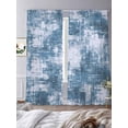 thumbnail image 3 of Modern Blue Sheer Curtains 96 Inch Length 2 Panels Set Window Treatments, Vintage Abstract Art Contemporary Rod Pocket Semi Curtains for Living Room/Bedroom/Kitchen Décor, 104"W x 96"L, 3 of 7