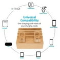 thumbnail image 4 of Wood Bamboo Multi Device Smartphone Charging Station, 5 Ports USB Charging Dock DIY Assemble Organizer Holder Charging Station Rack for Phones Tablets[Wood], 4 of 5