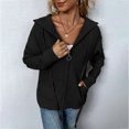 thumbnail image 3 of Ecetana Cardigans for Women Hooded Sweater Long Sleeve Zipper Knit Coat with Pockets,Female, 3 of 6