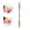 green, variant on Professional Nail Art Double-Ended Sponge Brush, Crystal Handle with Round and Pointed Tips, Replacement Heads