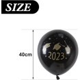 thumbnail image 5 of Globo de graduación 2023, juego de globos de 15 piezas, decoración de graduación de oro negro, decoración de globos de látex impresos para ceremonia, fiesta universitaria, 5 of 5