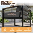 thumbnail image 3 of Sumnthink 5-Piece Outdoor Patio Furniture Set, Modern Metal Conversation Set for Porch, Deck, Balcony (Dark Grey), 3 of 8
