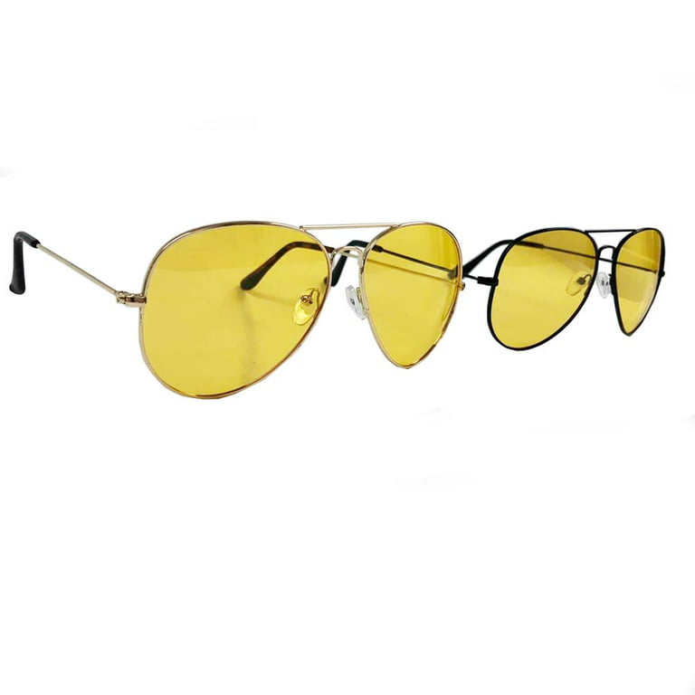 1 Pilot Polarized Sunglasses Fashion Yellow Lens Night Driving
