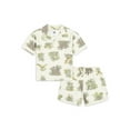 Jurassic World Toddler Boys’ Resort Shirt and Shorts Set, 2Piece