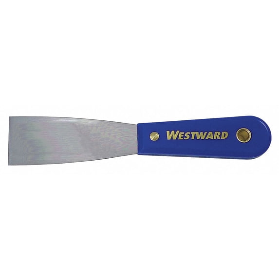 Stiff Putty Knife with 1-1/2" Carbon Steel Blade, Blue