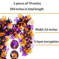 thumbnail image 2 of MYFLOCY Halloween Fall Tinsel Garland Outdoor Mantel Tree Home Decor 5 Pack 33 Ft, 2 of 7