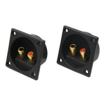 Unique Bargains 2Pcs Rectangle Shape Car Amplifier Speaker Box Spring Binding Post Dual Terminal Connector Board